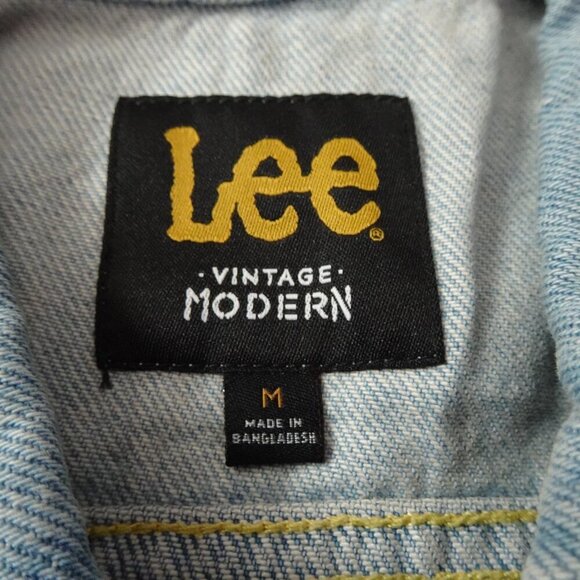 Lee Denim Vest Women's Size M Blue Denim Sleeveless Motorcycle Casual Moto - Picture 5 of 8